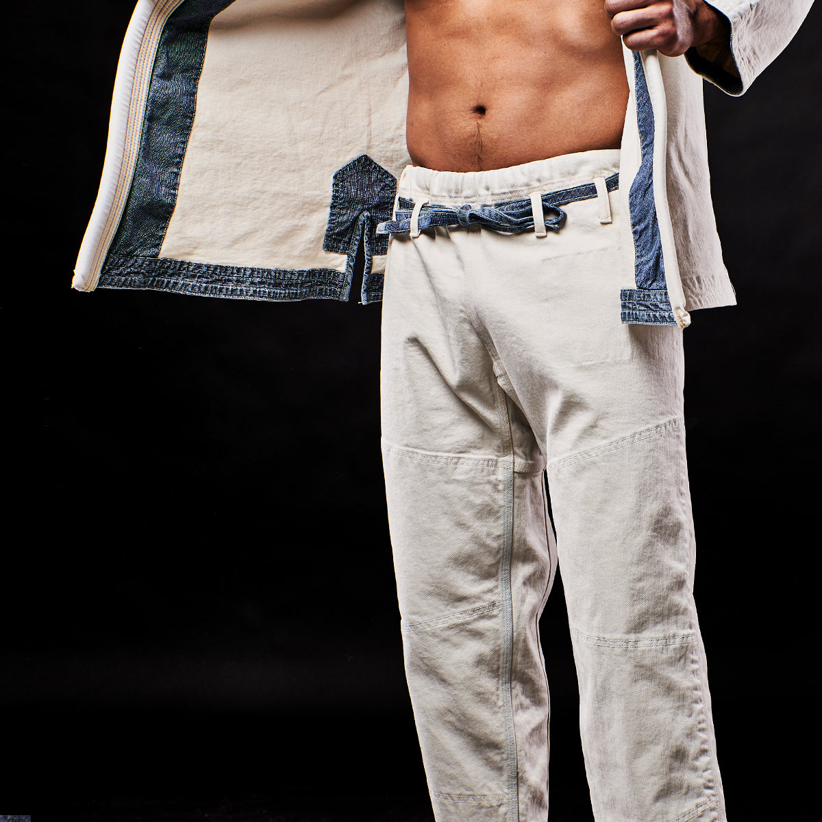 Ivory Selvedge Denim Kimono