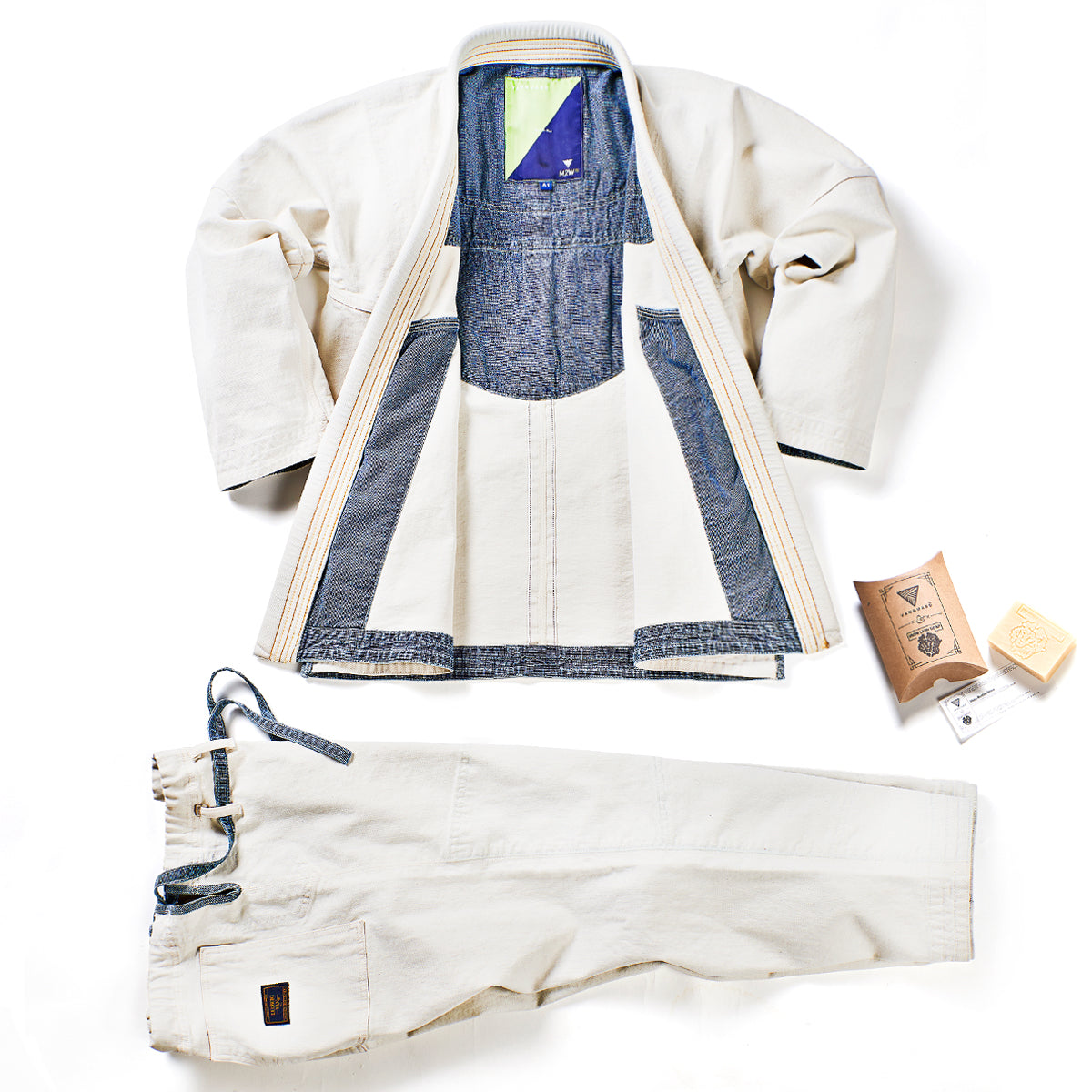 カンビオ 着物風KIMONO Denim Over Size Gown Denim-Kimono